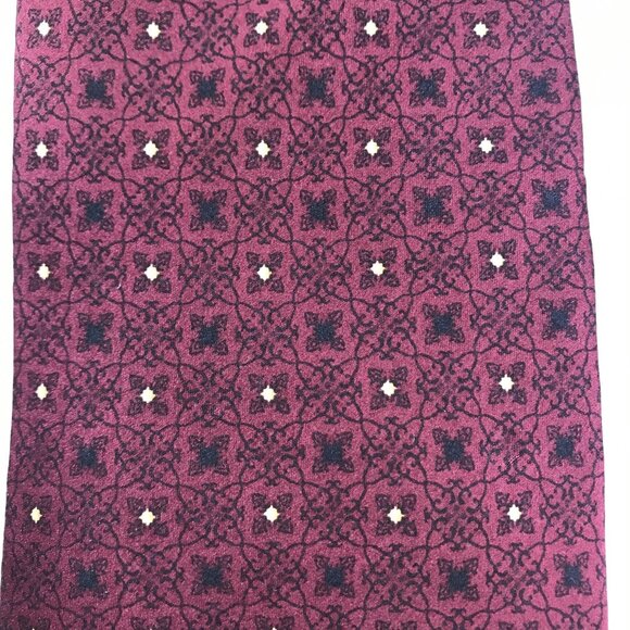 Vintage Bill Blass Black Label Mens Imported 100% Silk Maroon Tie - Picture 4 of 5